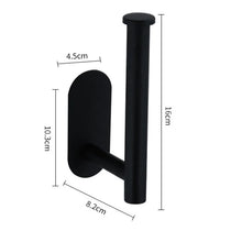 Load image into Gallery viewer, black Toilet Roll Paper Towel Toilet wall Holder Stainless Steel Organizers holder bathroom Self Adhesive Punch-Free Rack Tissue
