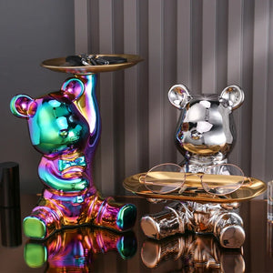 Light luxury ornaments, violent bear dolls small ornaments, living room TV cabinet cartoon statues, wine cabinet decorations.