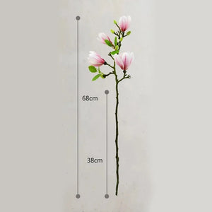 Artificial Magnolia Flower Branch For Home Living Room Decoration Fake Silk Flower Plant Wedding Party Simulation Flower Bouquet