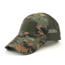 Load image into Gallery viewer, Outdoor Multicam Camouflage Adjustable Cap Mesh Tactical Airsoft Fishing Hunting Hiking Basketball Snapback Hat
