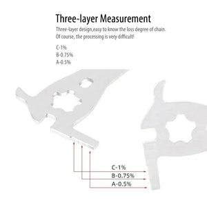 TOOPRE Bicycle Chain Wear Measurement Tool Bike Chain Hook Bicycle Presta Valve Core Removal Tool Screw Diameter Measurement