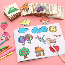 Load image into Gallery viewer, 20pcs Montessori Kids Drawing Toys Wooden DIY Painting Stencils Template Craft Toys Puzzle Educational Toys for Children Gifts
