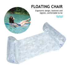 Load image into Gallery viewer, Water Hammock Recliner Portable Inflatable Floating Swimming Mattress Foldable with Sequins Swimming Pool Accessories
