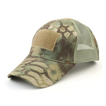 Load image into Gallery viewer, Outdoor Multicam Camouflage Adjustable Cap Mesh Tactical Airsoft Fishing Hunting Hiking Basketball Snapback Hat
