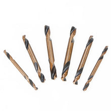 Load image into Gallery viewer, 6Pcs HSS Auger Drill Bits Double-headed Bit 3mm 3.5mm 4mm 4.5mm 5mm 6mm Head For Stainless Steel Iron Aluminum Drilling Tools
