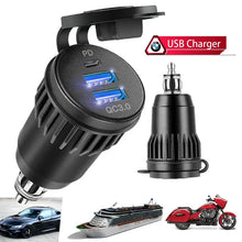 Load image into Gallery viewer, QC 3.0 Motorcycle USB Charger Socket Power Outlet motorcycle usb  port 12v for BMW Motorcycle F800 F650 F700 R1200 GS R1200RT
