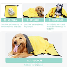 Load image into Gallery viewer, Quick Drying Dog And Cat Towels Soft Fiber Towels Absorbent Bath Towel Pet Bathrobe Convenient Cleaning Towel Pet Supplies
