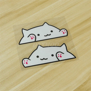 DXYMOO 1 Pair Cute Cat Car Stickers Waterproof Motocross Auto Truck Window Body Decal Reflective