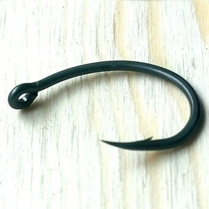 20PCS PTFE Coated High Carbon Stainless Steel Barbed hooks Carp Fishing Hooks Curved Wide Gape Micro Barbed Barbless Carp Hook