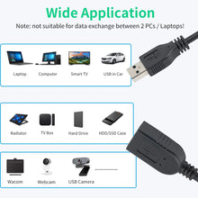 Load image into Gallery viewer, USB 3.0 Extension cable Short Super Speed USB 3.0 cord Extension USB 3.0 A male to A female 0.3M up to 5Gbps for Macs Windows
