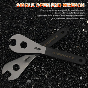 RIDERACE Bicycle Pedal Wrench 15mm Durable For MTB Mountain Bike Hubs Install Remover Removal Spanner Road Cycling Repair Tools