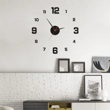 Load image into Gallery viewer, 3D Luminous Wall Clock Frameless Acrylic DIY Digital Clock Wall Stickers Mute Clock for Living Room Bedroom Office Wall Decor
