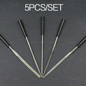 Needle Files Set, 5PCS/10PCS, 3x140mm, for Jewelers, Diamond Carving, Metal, Glass and Stone Crafts, Hand Tool