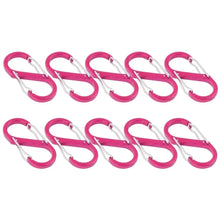 Load image into Gallery viewer, 10Pcs S-shaped Carabiner Set Double Snap Hook For Keys Outdoor Camping EDC Climbing Backpack Clasps Spring Keychain Karabiners
