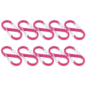 10Pcs S-shaped Carabiner Set Double Snap Hook For Keys Outdoor Camping EDC Climbing Backpack Clasps Spring Keychain Karabiners