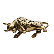 Load image into Gallery viewer, Brass Lucky Bullfighting Statue Home Decoration Ornaments Copper Animal Miniature Figurine Bring Wealth Office Desk Decor Crafts
