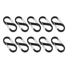 Load image into Gallery viewer, 10Pcs S-shaped Carabiner Set Double Snap Hook For Keys Outdoor Camping EDC Climbing Backpack Clasps Spring Keychain Karabiners
