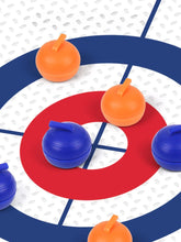 Load image into Gallery viewer, Family Fun Board Games for Kids &amp; Adults: Tabletop Curling Game with 8 Rollers &amp; Shuffleboard Pucks!
