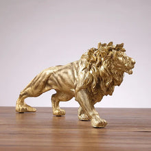 Load image into Gallery viewer, Golden Lion King Resin Ornament Home Office Desktop Animal Statue Decoration Accessories Living Room Home Decoration Ornament
