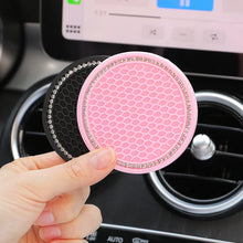 Load image into Gallery viewer, Car Water Cup Pad Holders Non-slip Diamond Rhinestone Rubber Mat for Bottle Holder Coaster Auto Interior Anti-skid Cup Holders
