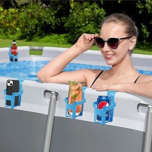 1/4pcs Swimming Pool Water Cup Hanger Car Water Cup Drink Holder for Above Swimming Pool Side Drinks Beer Storage Shelf Tool