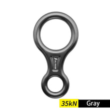 Load image into Gallery viewer, 35KN Rock Climbing Carabiner Figure 8 Rappelling Rope Descender Aluminum Figure Belay Device Abseiling Downhill Equipment
