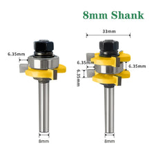 Load image into Gallery viewer, LANG TONG 2Pcs tools  Joint Assemble Router Bits Tongue &amp; Groove T-Slot Milling Cutter for Wood Woodwork Cutting Tools LT006
