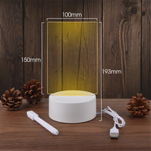 Load image into Gallery viewer, Transparent Luminous LED Night Lights USB Luminous Acrylic Night Light Erasable Write Message Board Calendar Desktop Ornaments
