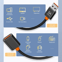 Load image into Gallery viewer, USB 3.0 / 2.0 Extension Cable Male to Female Extender Cable Fast Speed USB 3.0/2.0 Extended for laptop PC USB 3.0 Extension
