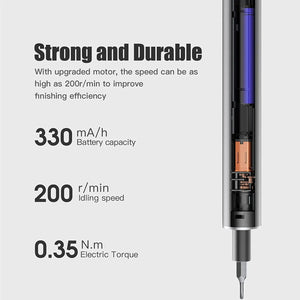 Mini Electric Screwdriver, 12/50/62/120 in 1 Rechargeable Cordless Precision Power Screwdriver Set, LED Lights, Magnetic Mat