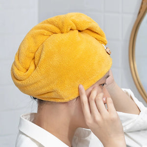 Microfiber Hair Towel,Premium Anti Frizz Hair Drying Wrap for Women & Men  Dry Hair Hat,Super Absorbent,Wrapped Bath Cap