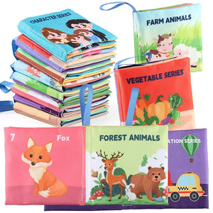 1PC Cloth Book 0-12Monthes Baby Cognize Early Learning Fabric Books Infant Kids Educational Animal Fruits Puzzle Book Toy игрушк