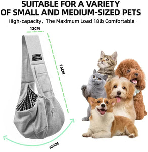 Cotton Comfortable Dog Bag Pet Out Crossbody Shoulder Bag Outdoor Travel Portable Cat Puppy Sling Bag Pet Carrying Supplies