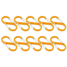 Load image into Gallery viewer, 10Pcs S-shaped Carabiner Set Double Snap Hook For Keys Outdoor Camping EDC Climbing Backpack Clasps Spring Keychain Karabiners
