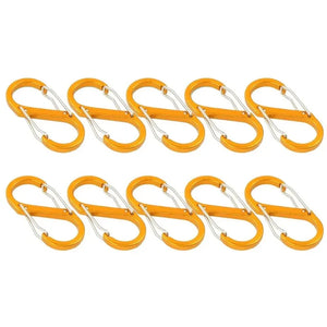 10Pcs S-shaped Carabiner Set Double Snap Hook For Keys Outdoor Camping EDC Climbing Backpack Clasps Spring Keychain Karabiners