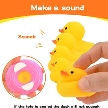 Load image into Gallery viewer, Office Decoration Car Rubber Duck Decoration Dashboard Yellow Duck with Hat Sunglasses Gold Chain Swim Ring for Party Favors
