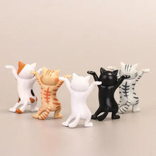 Load image into Gallery viewer, Kawaii Cats Pen Holder Funny Cat Doll Ornaments Plastic Crafts Earphone Support For Room Office Desk Home Decoration Accessories
