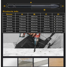 Load image into Gallery viewer, Multifunction Cross Blade Glass Ceramic Drill Bit 3mm-12mm Tungsten Carbide Point Spearhead Tile Marble Mirror Drill Bit Tools
