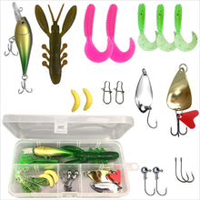 Load image into Gallery viewer, 18/33/78pcs Fishing Lure Set Mixed VIB Lure Kit Soft Hard Jig Spoons Lure Minnow Popper Hooks All Fishing Tackle Accessory Pesca
