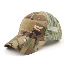 Load image into Gallery viewer, Outdoor Multicam Camouflage Adjustable Cap Mesh Tactical Airsoft Fishing Hunting Hiking Basketball Snapback Hat
