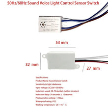 Load image into Gallery viewer, TxxCvv Home Improvement Smart Switches Module 220V Detector Sound Voice Sensor Intelligent Auto on Off Light Switch Accessories
