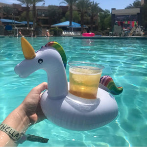 40StylePool Drink Floats Inflatable Drink Holder Drink Floaties Floating Cup For Summer Swimming Pool Party Baby Shower Favors