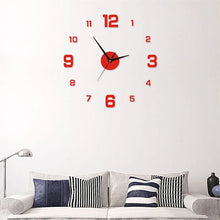 Load image into Gallery viewer, 3D Luminous Wall Clock Frameless Acrylic DIY Digital Clock Wall Stickers Mute Clock for Living Room Bedroom Office Wall Decor
