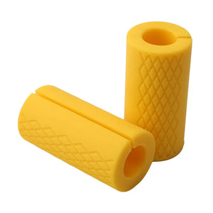 1 Pair Barbell Dumbbell Grips Thick Bar Handles Silicone Anti-slip Pad Thick Bar Handles Pull Up Weightlifting Fat Grip