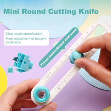 Load image into Gallery viewer, 360 Adjustable Paper Circle Cutter Round Cutting Knife DIY Compass Cutter Tools For Paper Card Crafts Office School Stationery
