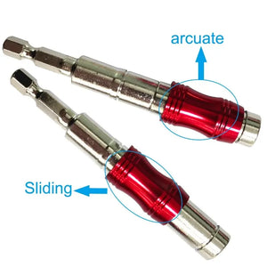 1PC Red Curved Hexagonal Handle Directional Extension Rod Magnetic Screw Drill Tip Universal Adapter Electric Tool Accessories