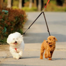 Load image into Gallery viewer, Walk Two Dog Leash Coupler Nylon Double Twin Leash Walking Leash for 2 Small Dogs Double Leash Two Way Dual Pet Puppy Cat Leads
