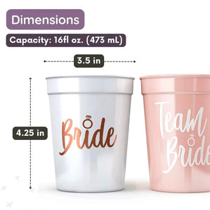 1Set Bachelorette Party Team Bride Plastic Drinking Cups Bridal Shower Gift Bride to be Hen Party Supplies Wedding Decorations