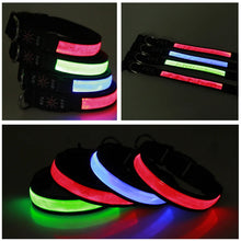 Load image into Gallery viewer, LED Luminous Dog Collar Adjustable Flashing USB Charging Glowing Collar Night Light Harness For Big Medium Small Dogs Pet Items
