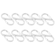 Load image into Gallery viewer, 10Pcs S-shaped Carabiner Set Double Snap Hook For Keys Outdoor Camping EDC Climbing Backpack Clasps Spring Keychain Karabiners
